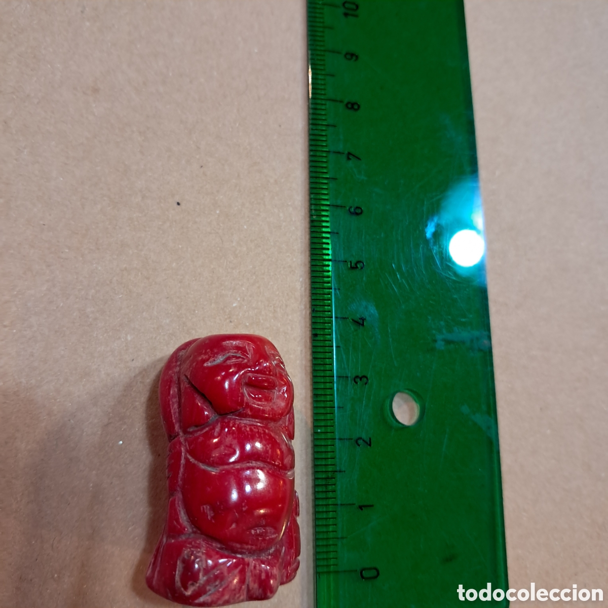 Otros objetos de arte: Buda esculpido en coral rojo - Foto 5