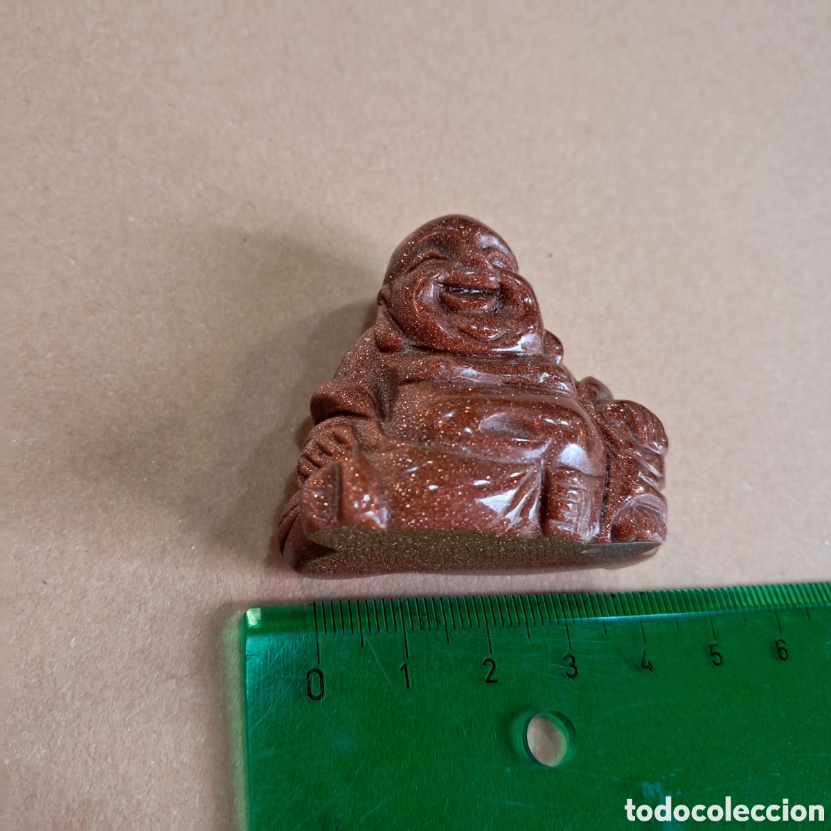 Otros objetos de arte: Buda tallado en aventurina de oro - Foto 2