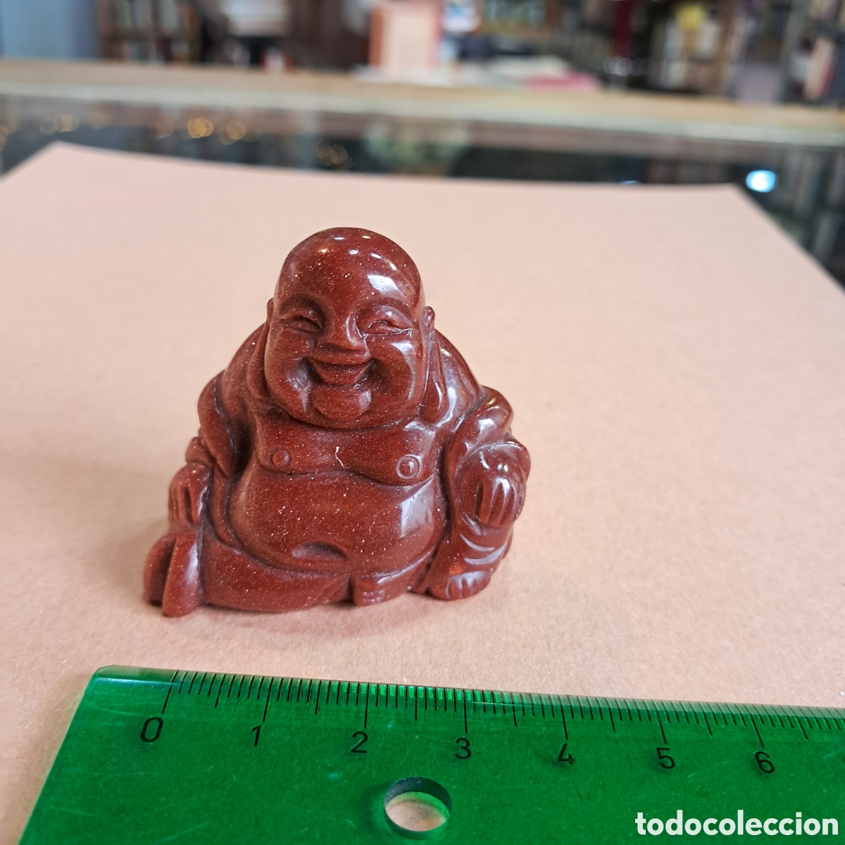 Otros objetos de arte: Buda tallado en aventurina de oro - Foto 4