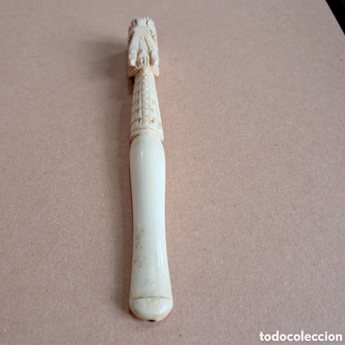 Otros objetos de arte: Boquilla para fumar tallada en marfil - Foto 3
