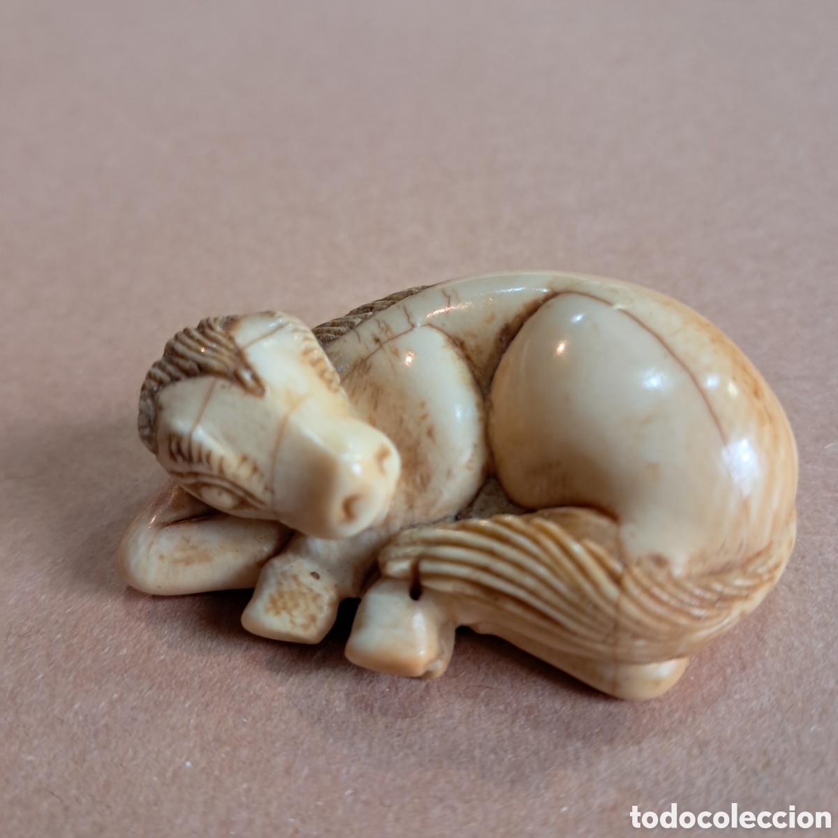 Otros objetos de arte: Netsuke tallado en marfil - Foto 4