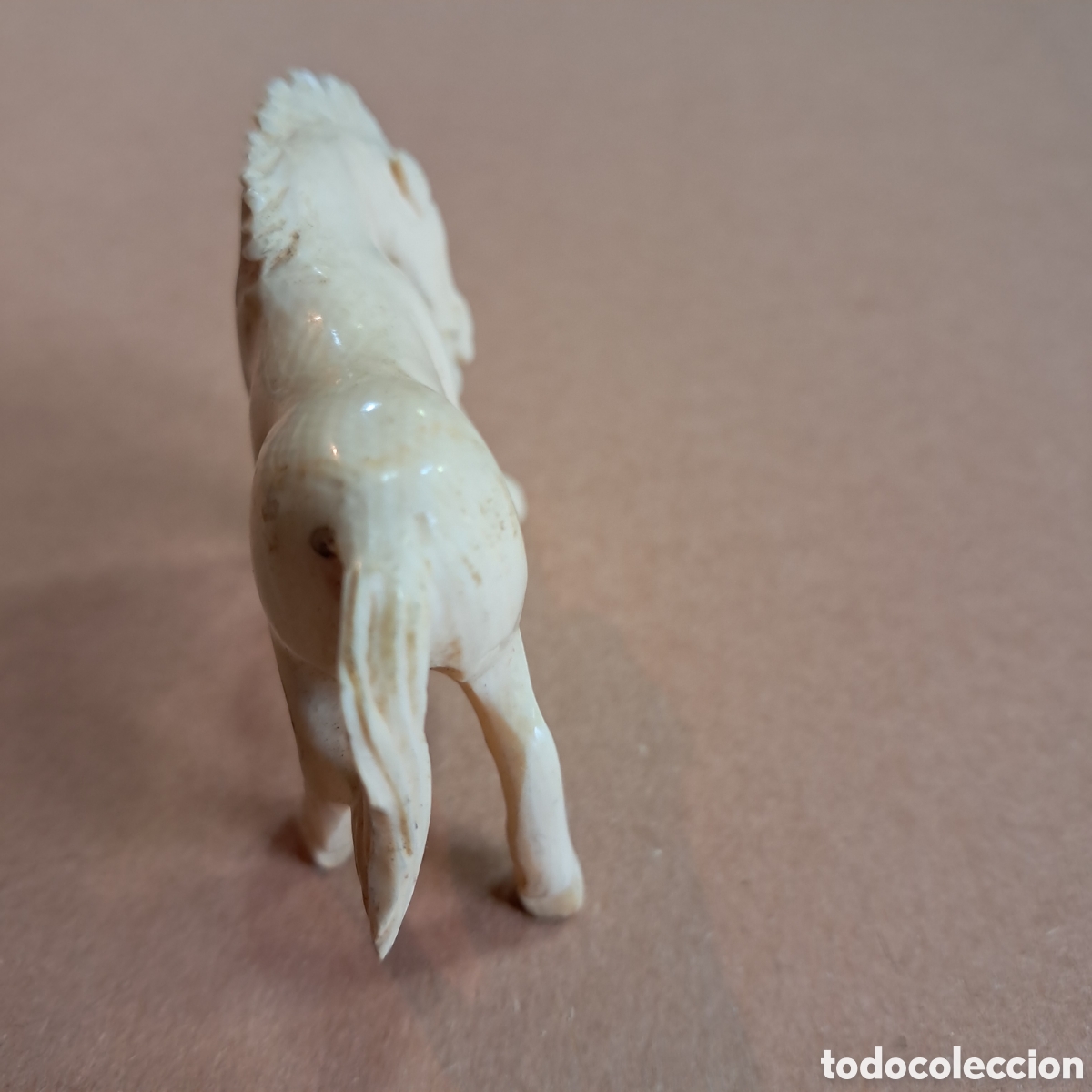 Otros objetos de arte: Netsuke caballo tallado en marfil - Foto 4