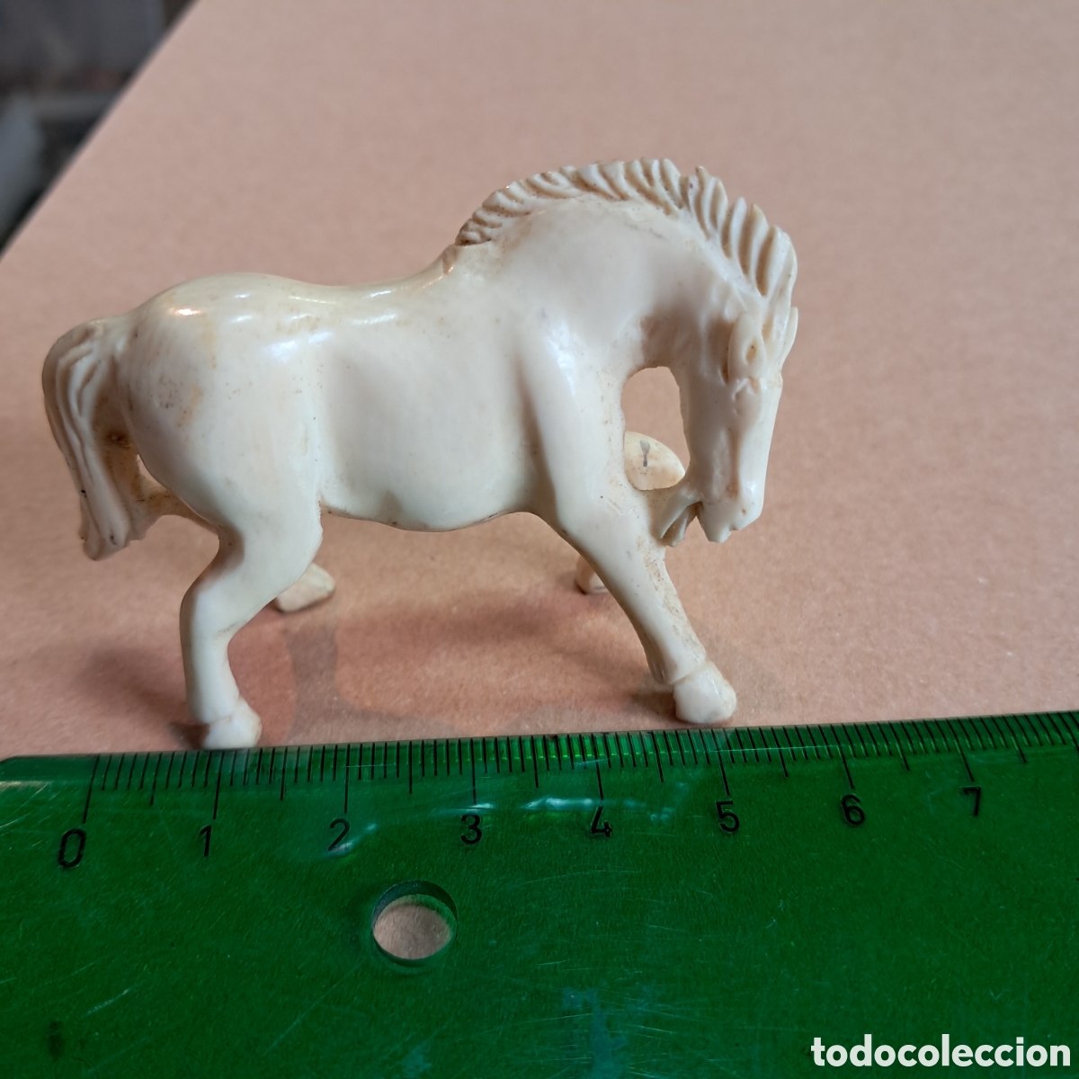 Otros objetos de arte: Netsuke caballo tallado en marfil - Foto 5