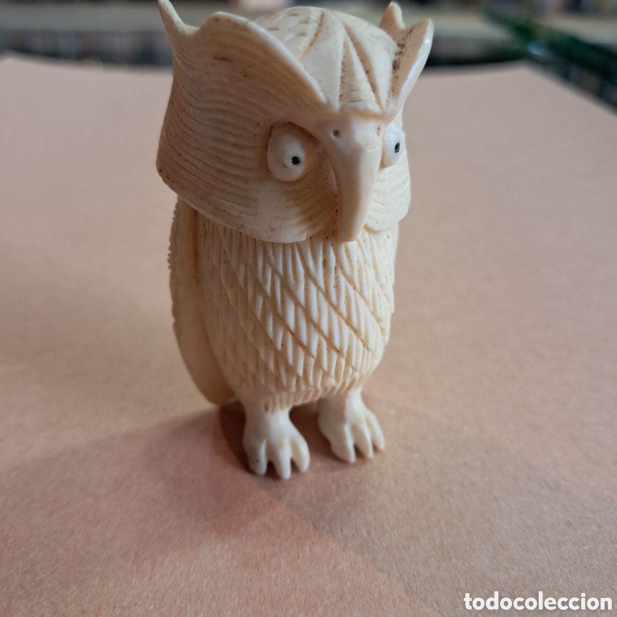 Otros objetos de arte: B&uacute;ho tallado en hueso - Foto 5
