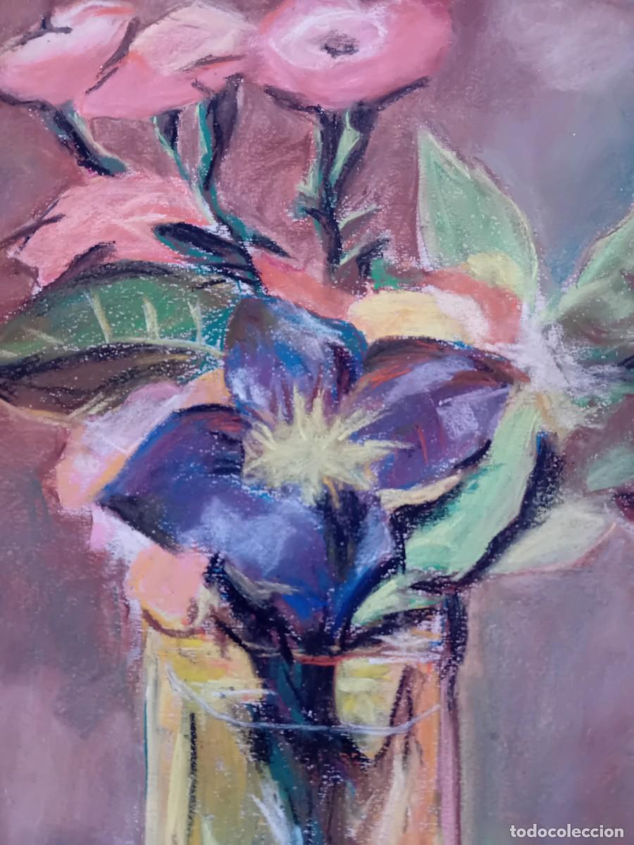Otros objetos de arte: Bodeg&oacute;n jarr&oacute;n con flores realizado a pastel - Foto 2