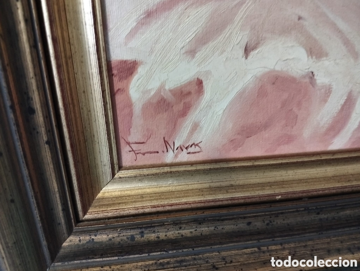 Otros objetos de arte: Cuadro mujer desnuda echada - Foto 3