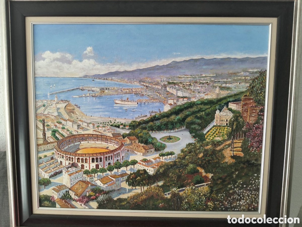 Otros objetos de arte: Cuadro malaga plaza de toros - Foto 3