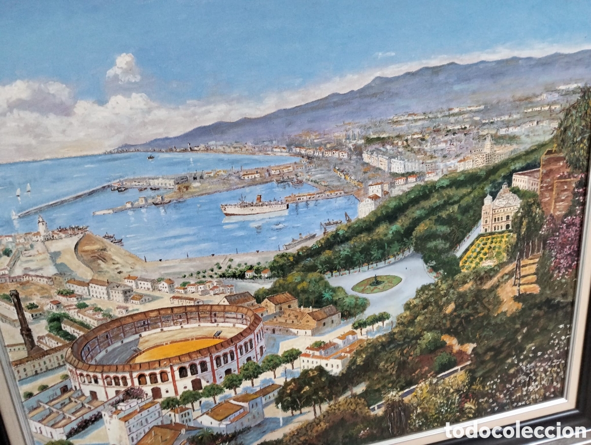 Otros objetos de arte: Cuadro malaga plaza de toros - Foto 5