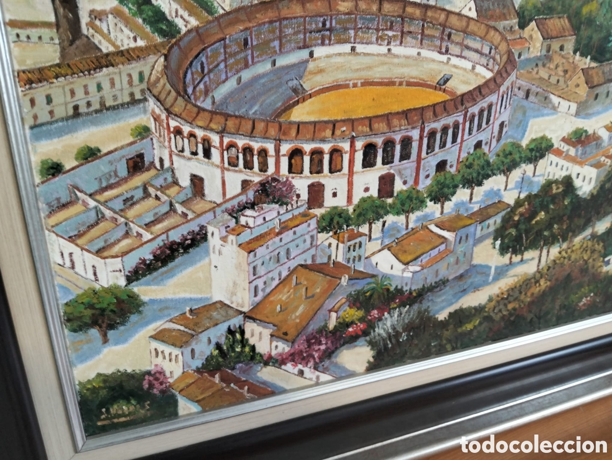Otros objetos de arte: Cuadro malaga plaza de toros - Foto 6