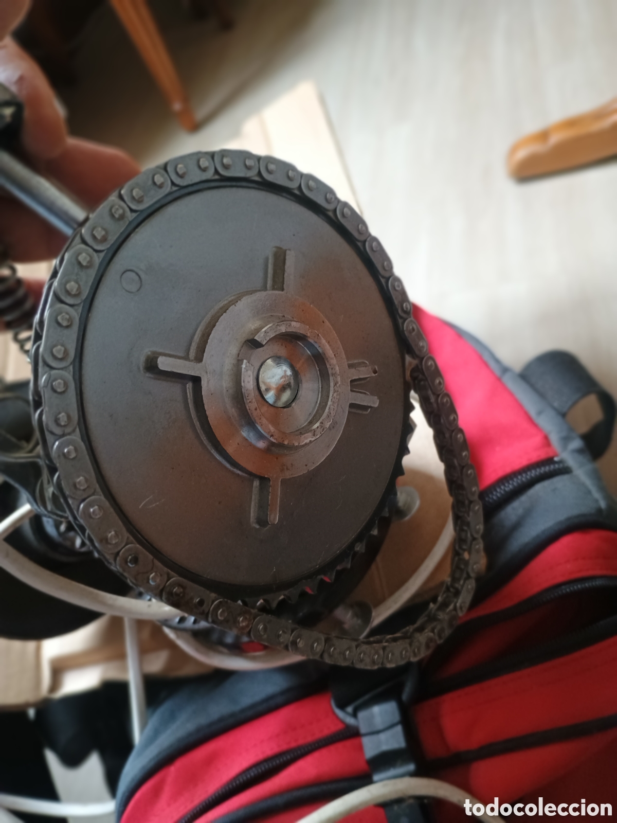 Otros objetos de arte: LAMPARA DE DISE&Ntilde;O PIEZAS MOTO - Foto 5