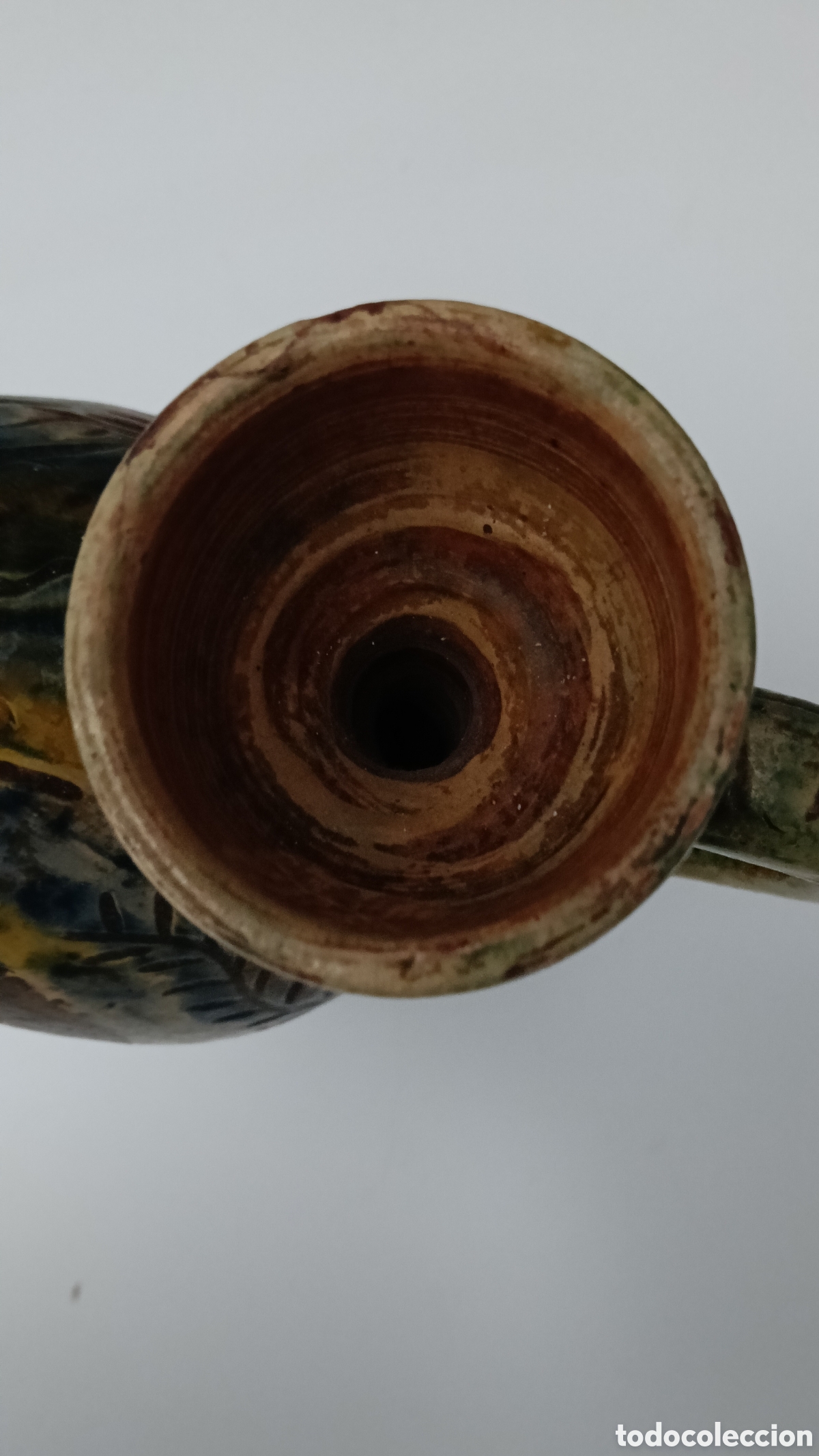 Otros objetos de arte: Botijo de Cer&aacute;mica Esmaltada Vintage - Foto 5
