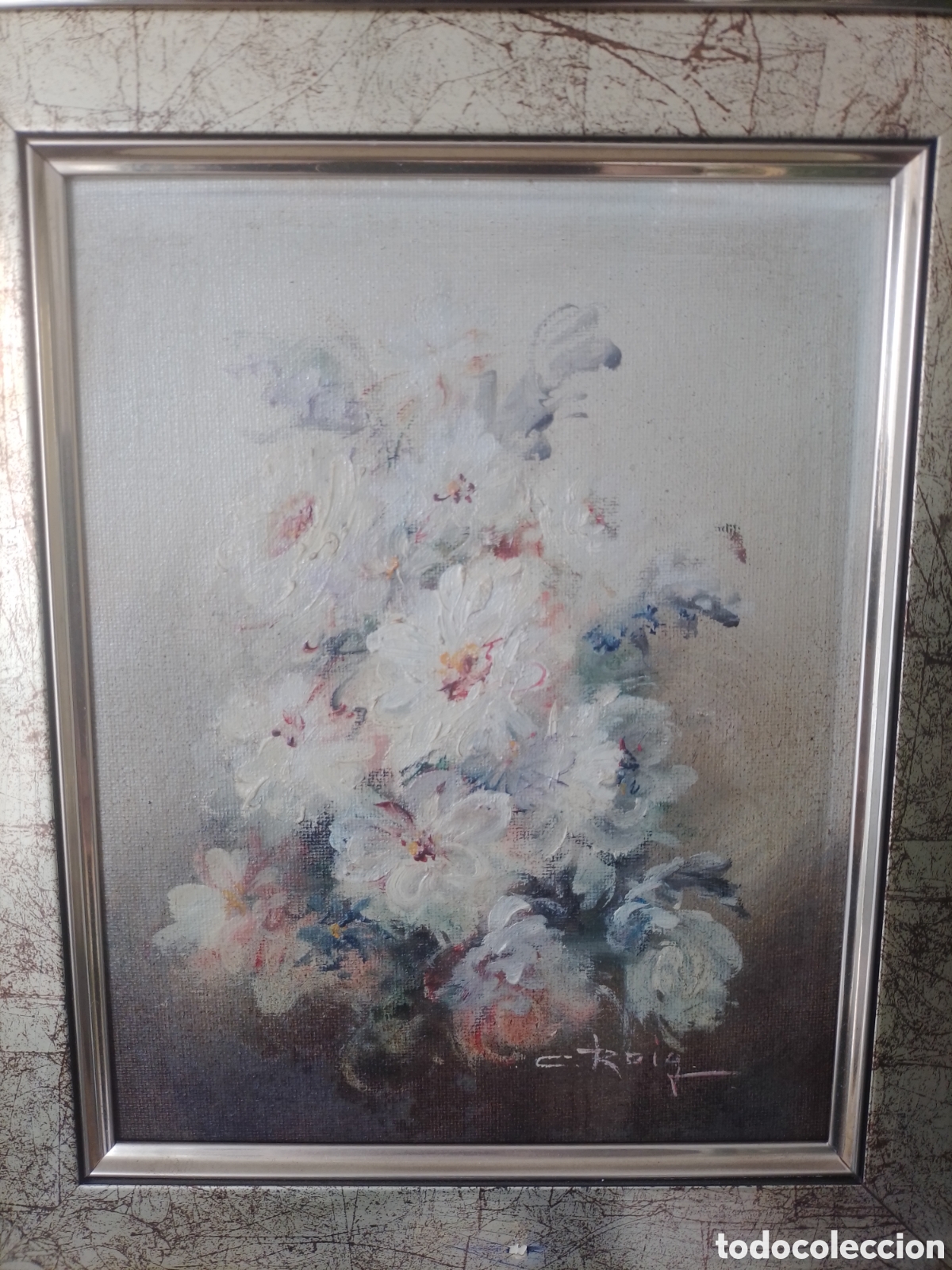 Otros objetos de arte: Cuadro firmado C.Roig. - Foto 2