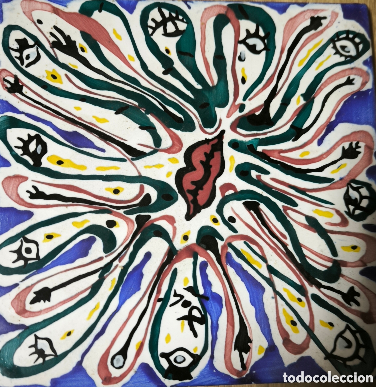Otros objetos de arte: AZULEJO DALI 1954 en perfecto estado - Foto 5