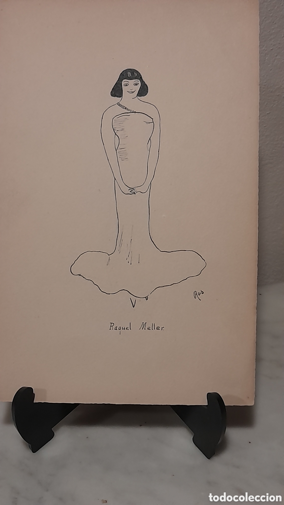 Art: Antiguo dibujo a tinta de Raquel Meller