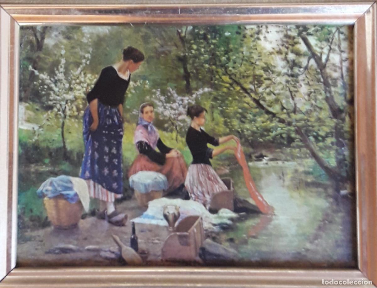 Otros objetos de arte: CUADRO PINTADO Y ESMALTADO VAYREDA, CON MARCO DE MADERA. - Foto 2