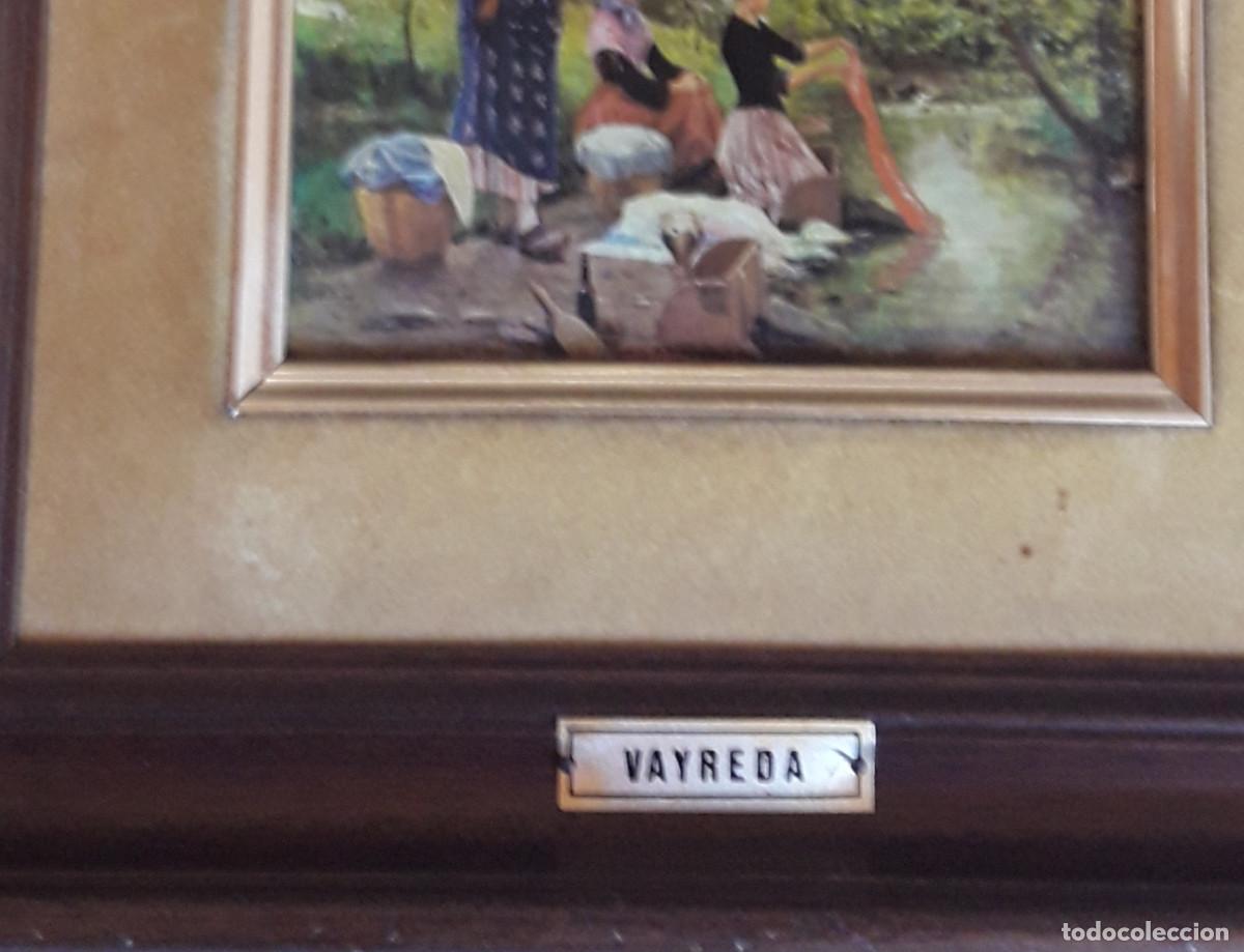 Otros objetos de arte: CUADRO PINTADO Y ESMALTADO VAYREDA, CON MARCO DE MADERA. - Foto 3