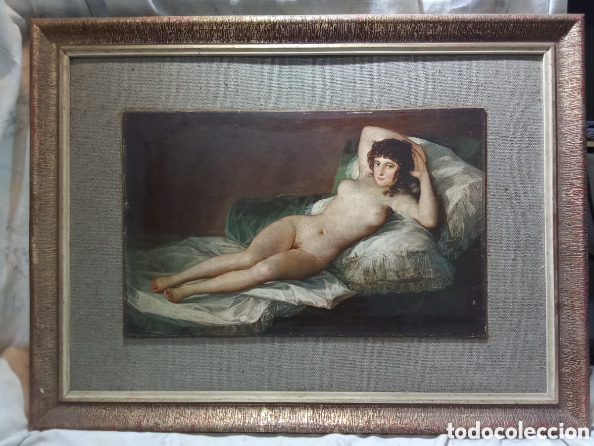 Other art objects: L&Aacute;MINA DE LA MAJA DESNUDA DE GOYA ENMARCADA