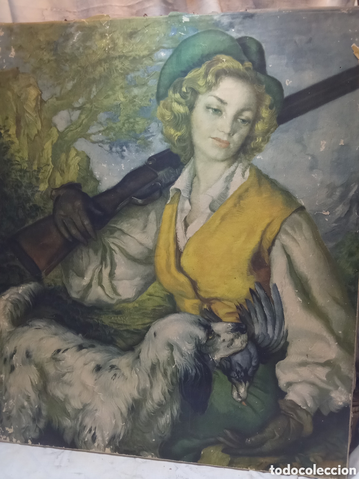 Arte: L&Aacute;MINA DE FRANCISCO RIBERA PEGADA A UNA TELA Y CON BASTIDOR