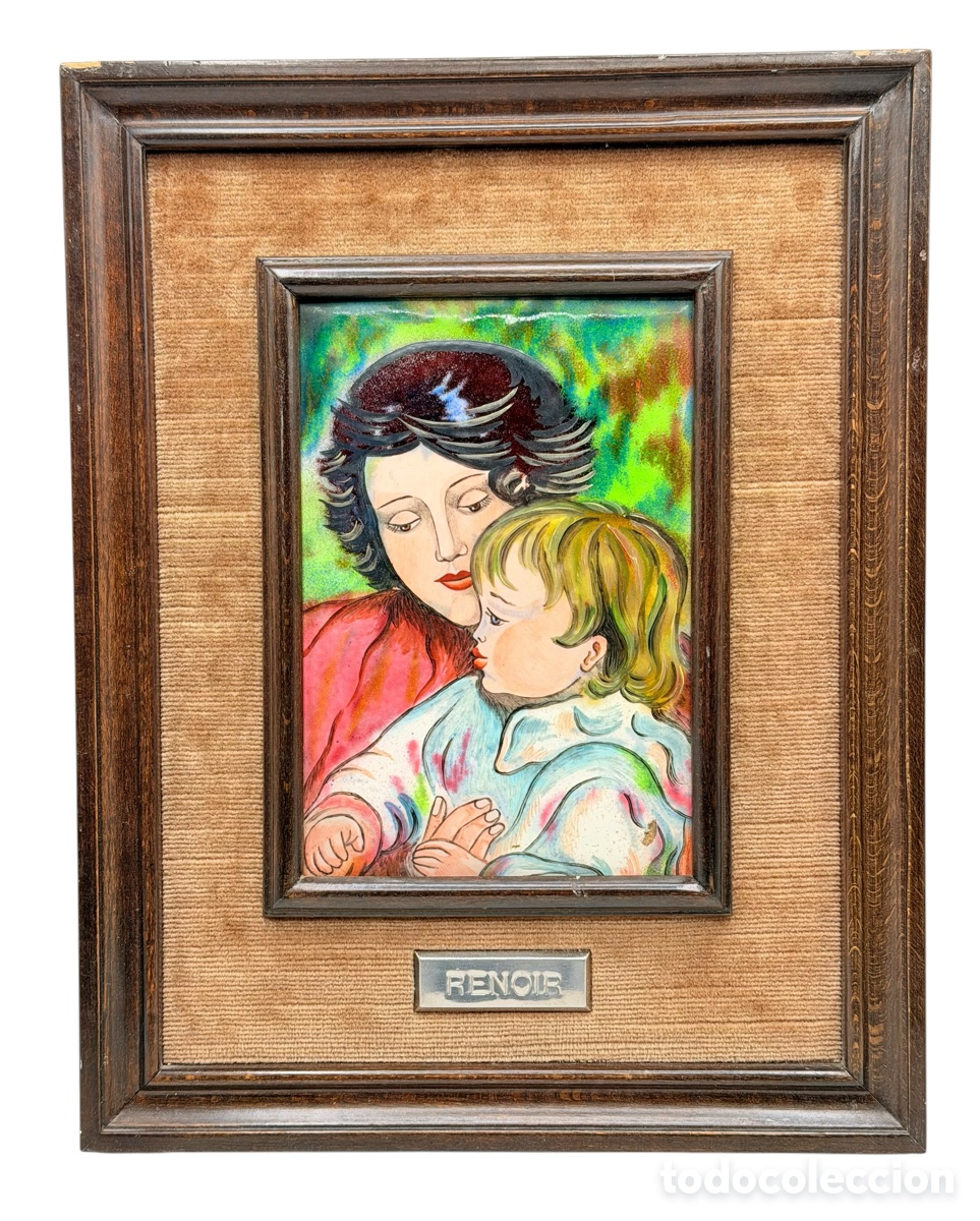 Otros Objetos de Arte: Esmalte de Obra Cl&aacute;sica Enmarcada