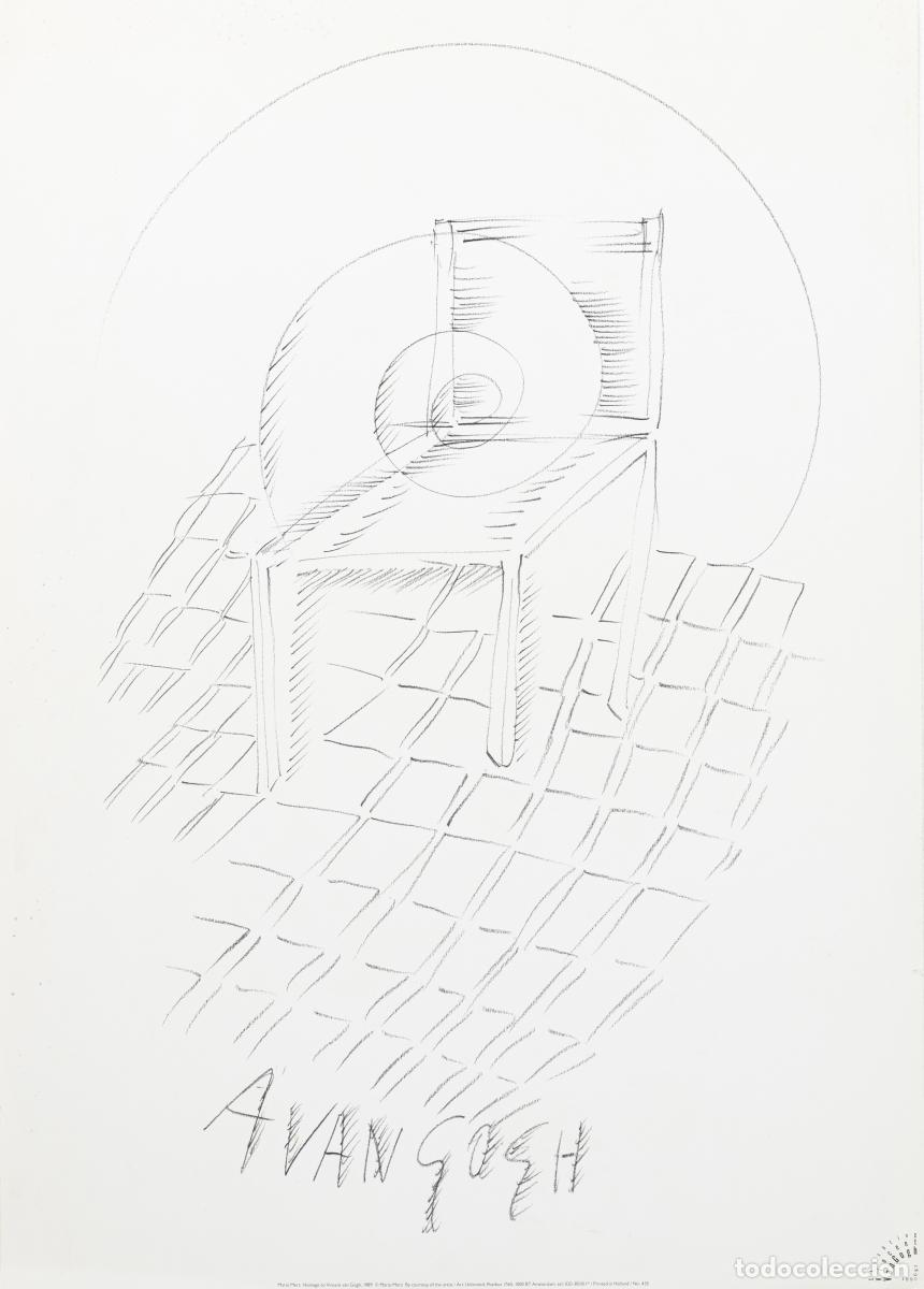 Other art objects: P&oacute;ster de Mario Merz en homenaje a V. Van Gogh.