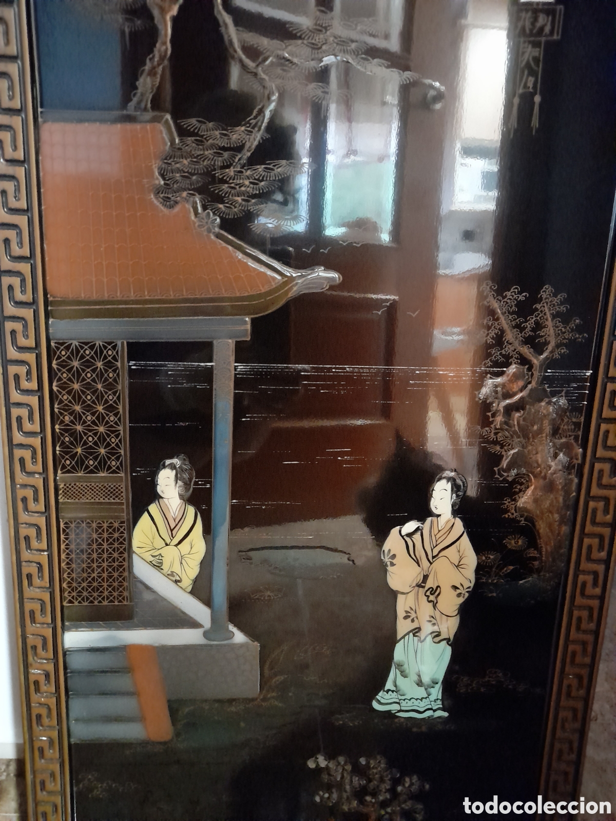 Otros objetos de arte: Tabla lacada china 38x 75 cm - Foto 3