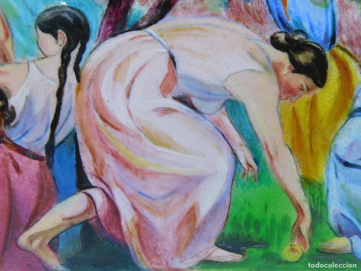 Otros objetos de arte: ESMALTE SOBRE COBRE - CAMPESINAS - Foto 4