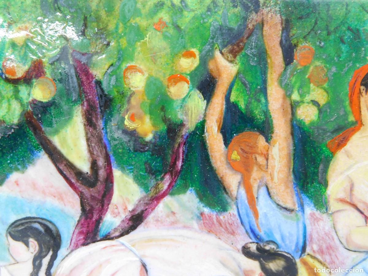 Otros objetos de arte: ESMALTE SOBRE COBRE - CAMPESINAS - Foto 5