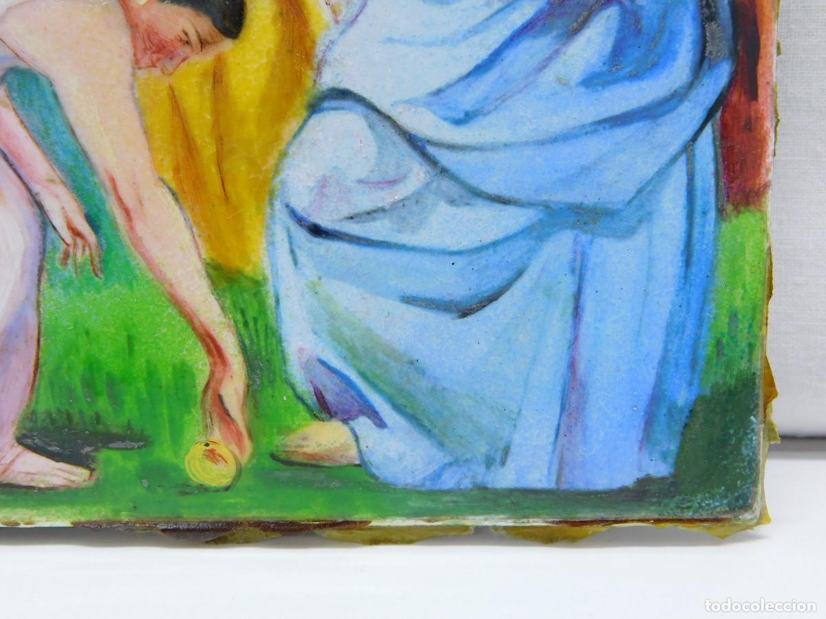 Otros objetos de arte: ESMALTE SOBRE COBRE - CAMPESINAS - Foto 7