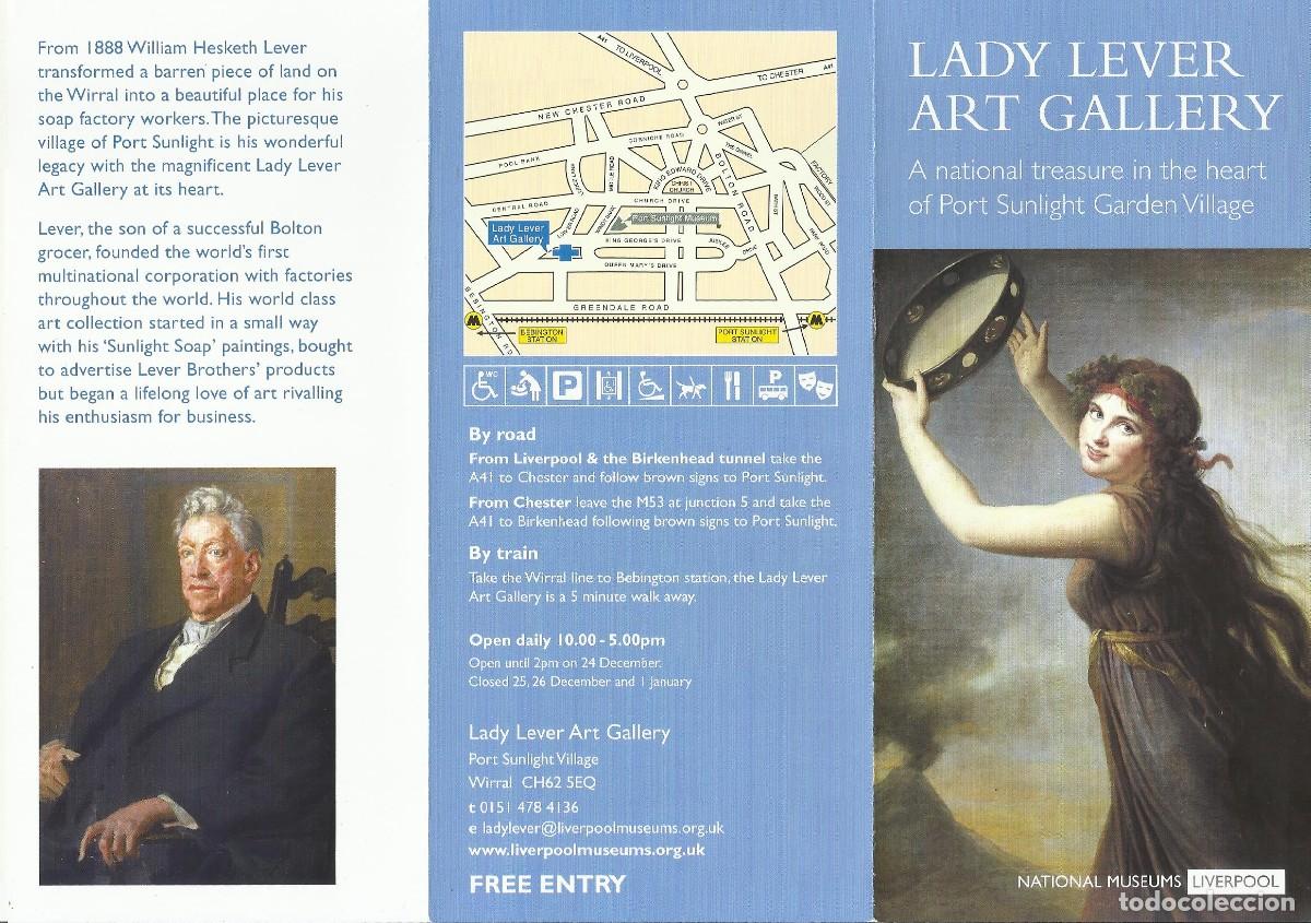 Otros Objetos de Arte: Lady Lever Art Gallery. Tr&iacute;ptico Arte. National Museums Liverpool. 21x10 cm cerrado. 21x30 cm.