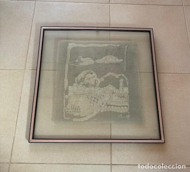 Otros objetos de arte: TECNICA MIXTA EN SEDA BORDADA - Foto 1