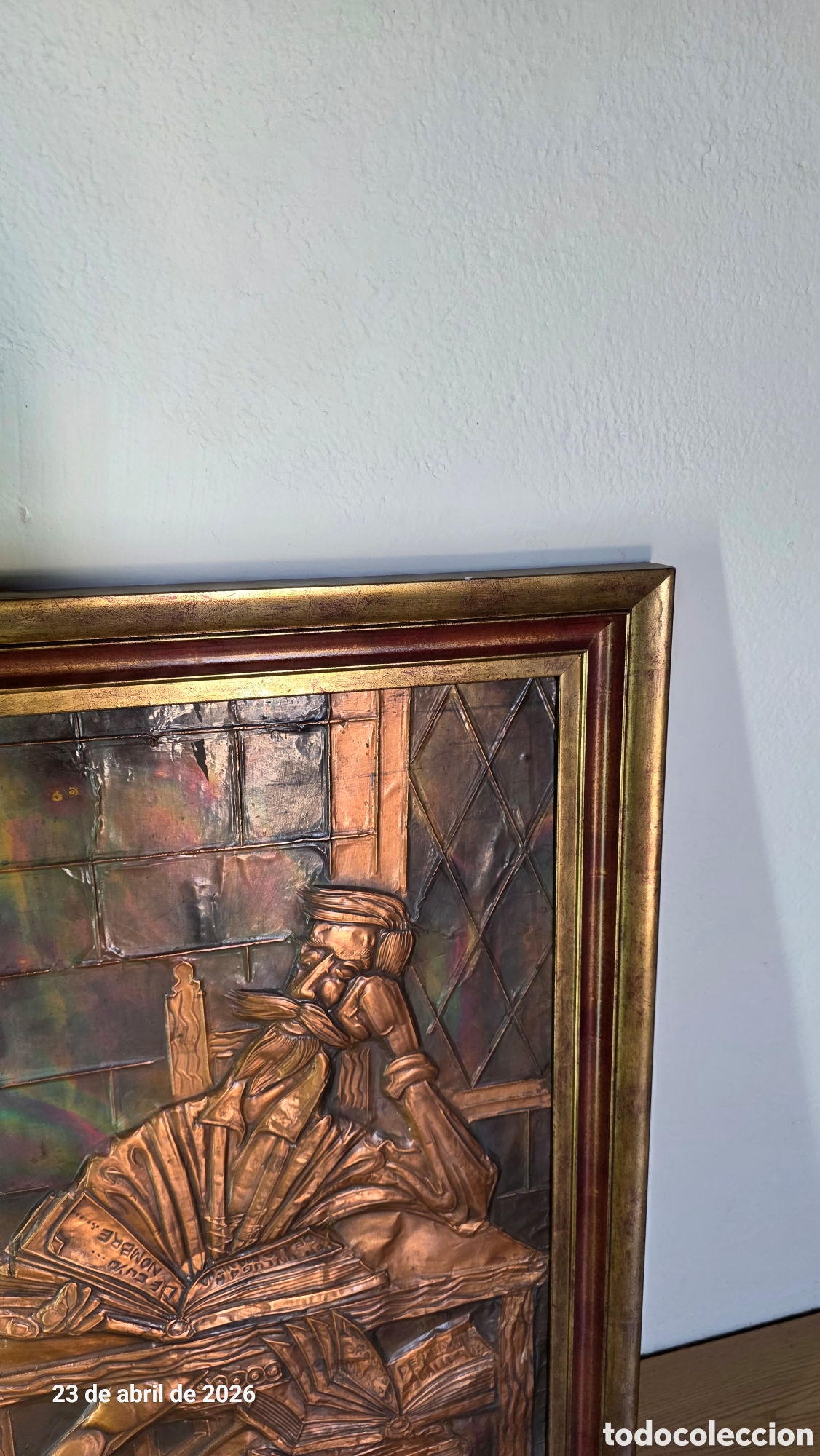 Otros objetos de arte: Cuadro Fon Quijote en relieve cobre - Foto 6