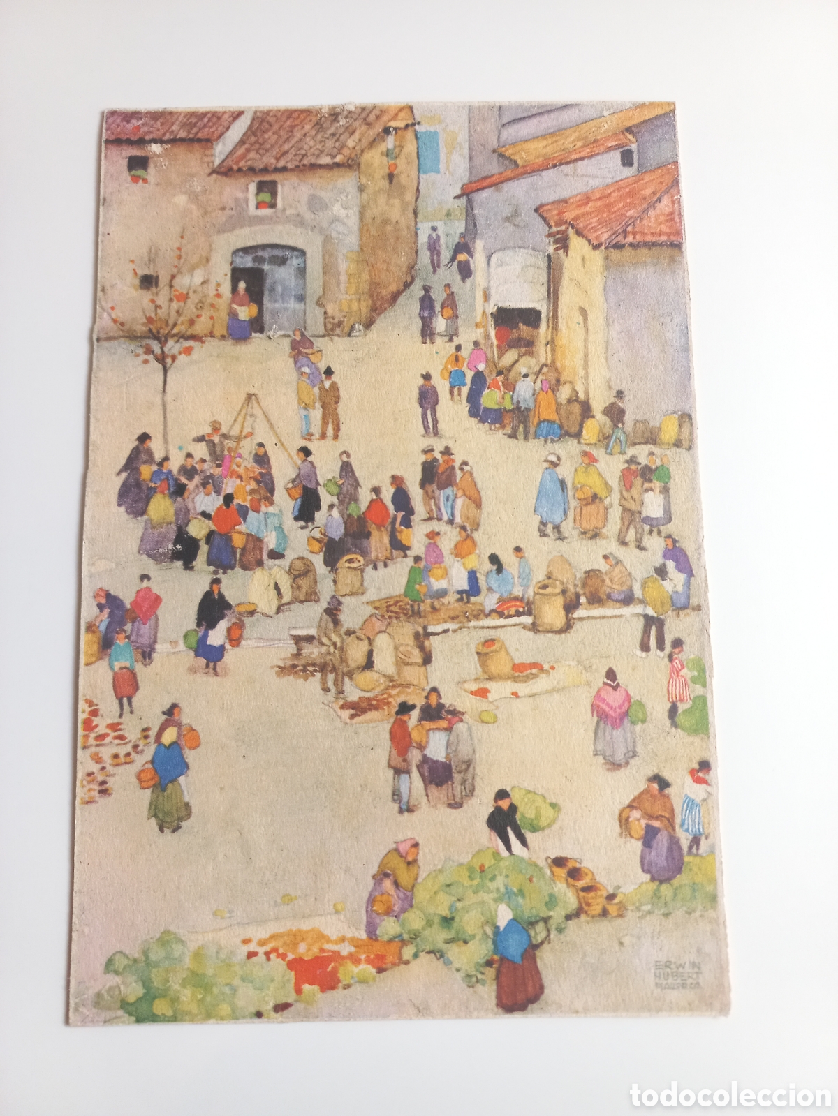 Otros Objetos de Arte: Pintura Mallorca Erwin Hubert. 14 x 20,5 cm.