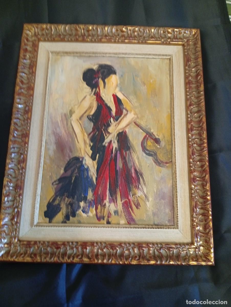 Otros Objetos de Arte: Bailarina flamenca, pintura al oleo