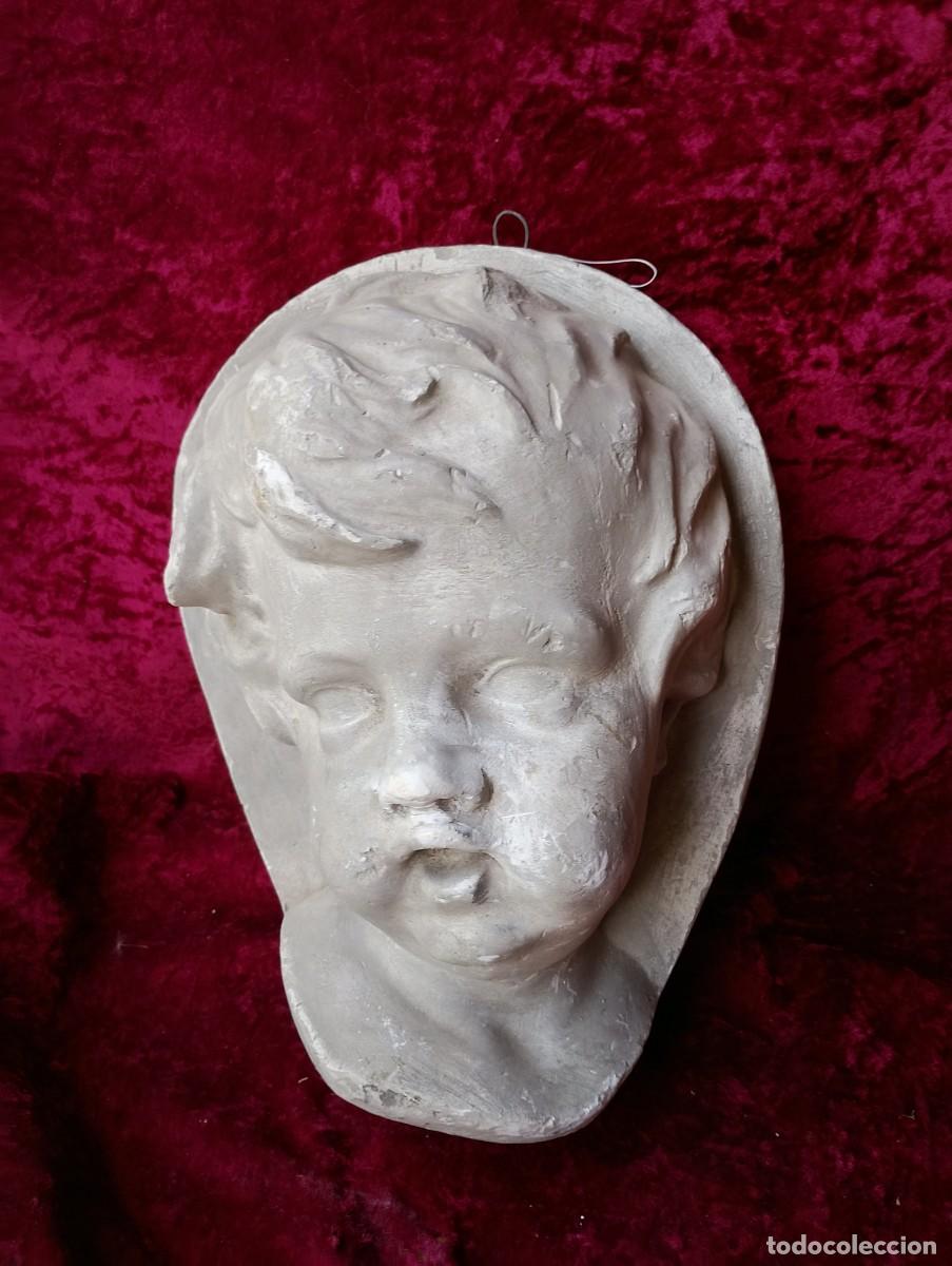 Otros Objetos de Arte: Modelo dibujo antiguo (procede academia de Bellas Artes de Barcelona) representando cabeza de ni&ntilde;o