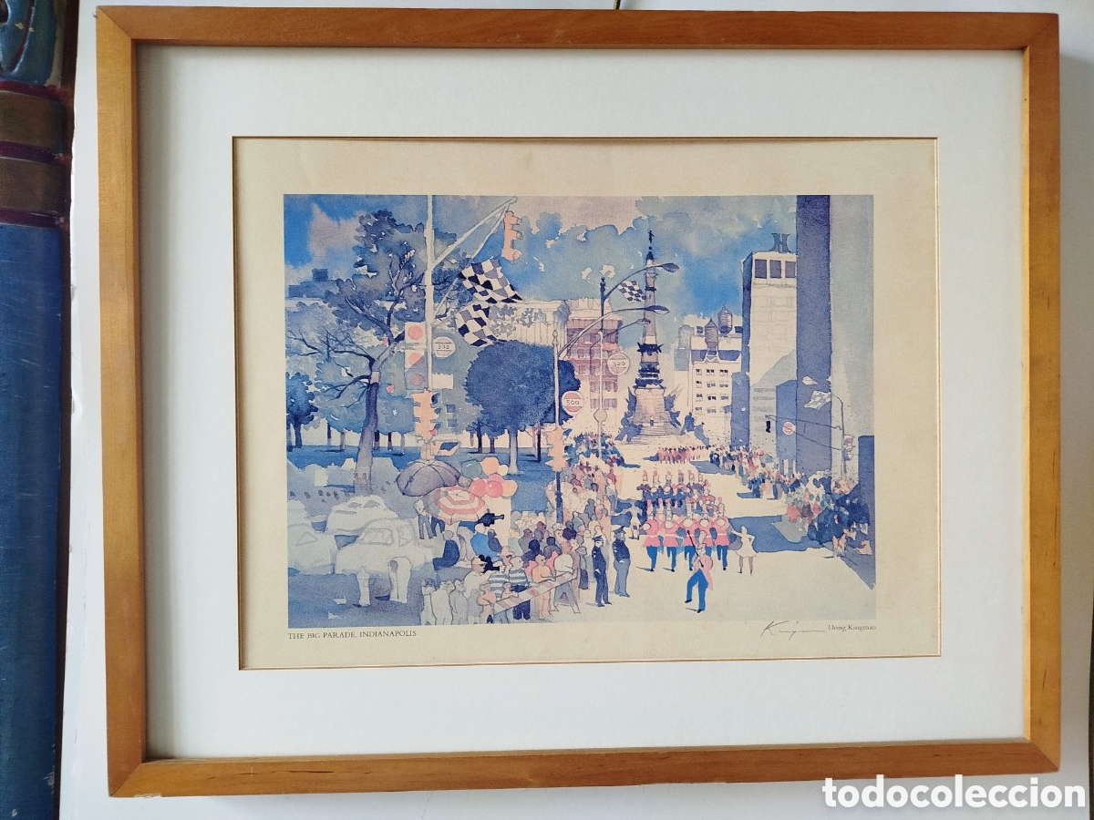 Otros Objetos de Arte: DONG KINGMAN. THE BIG PARADE, INDIANAPOLIS. REPRODUCCI&Oacute;N EN OFFSET DE ACUARELA FIRMADA A LAPIZ.