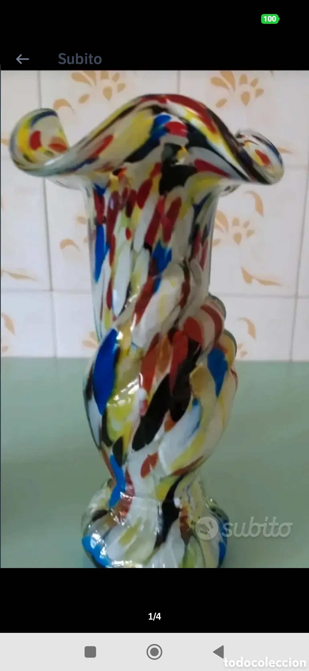 Otros Objetos de Arte: Vaso di vetro artistico