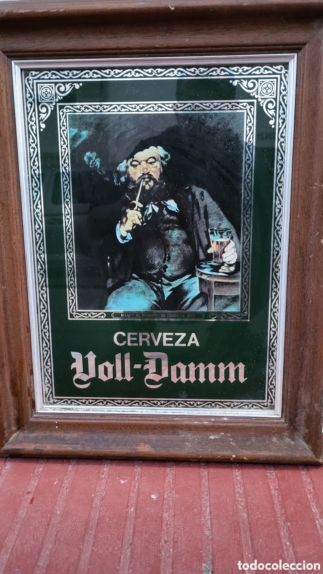 Otros Objetos de Arte: Cuadro antiguo publicitario cerveza Voll-Damm