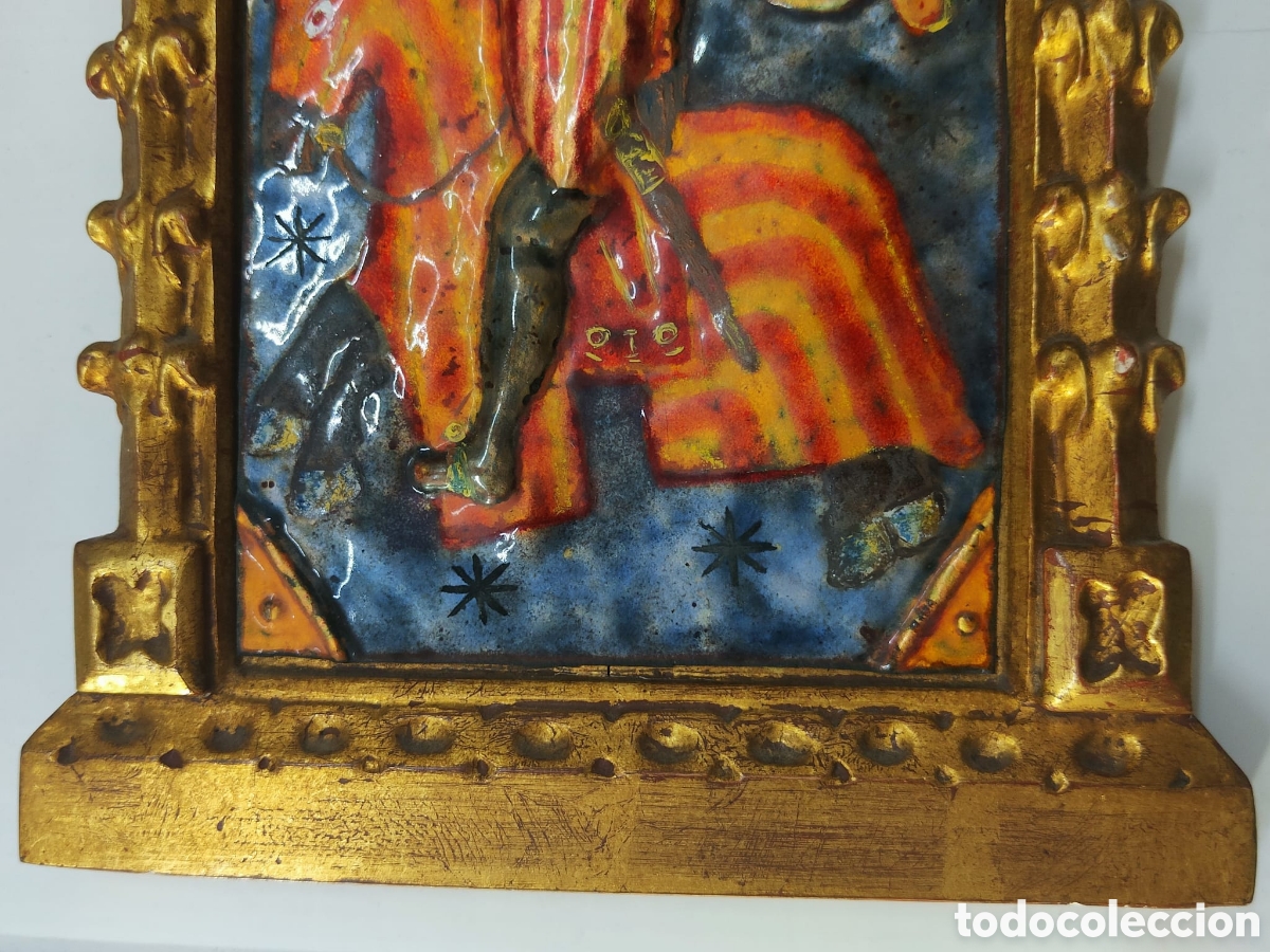 Otros objetos de arte: Pareja de cuadros madera y esmalte - Foto 11