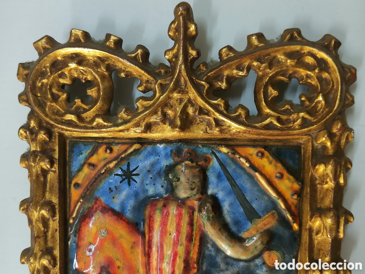 Otros objetos de arte: Pareja de cuadros madera y esmalte - Foto 13
