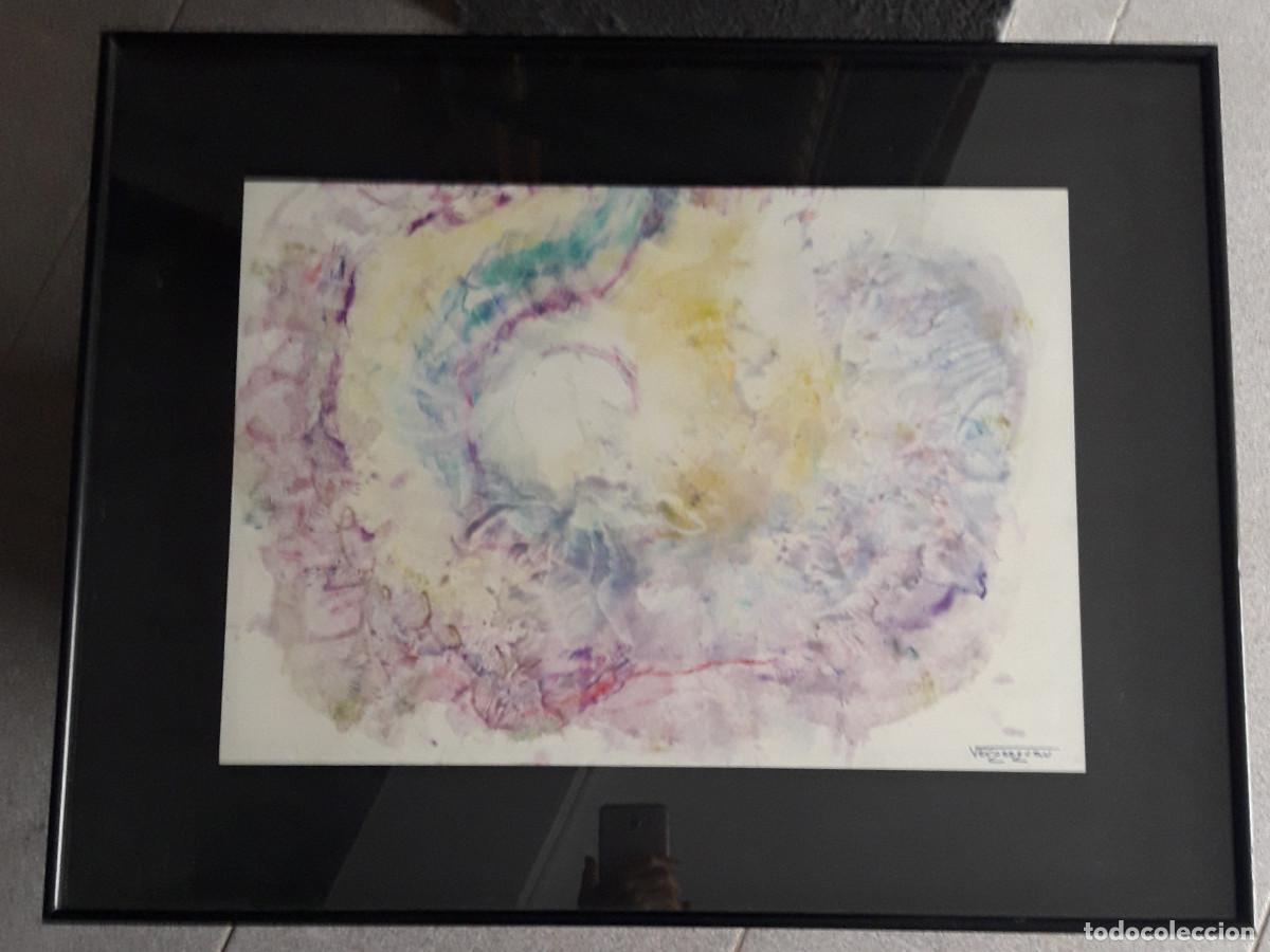 Otros Objetos de Arte: CUADRO PINTADO ABSTRACTO, ANTIGUO, CON FIRMA Vergesgrau.