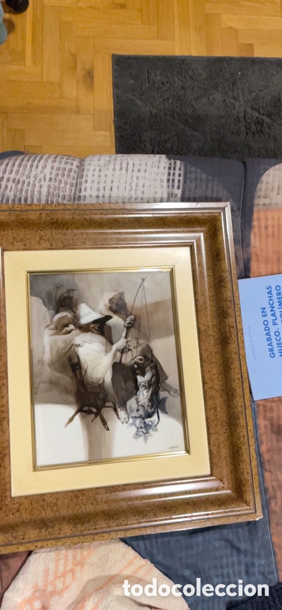 Otros objetos de arte: Vicente S&aacute;nchez Algora &ldquo;La pesca&rdquo; cer&aacute;mica Baviera - Foto 11