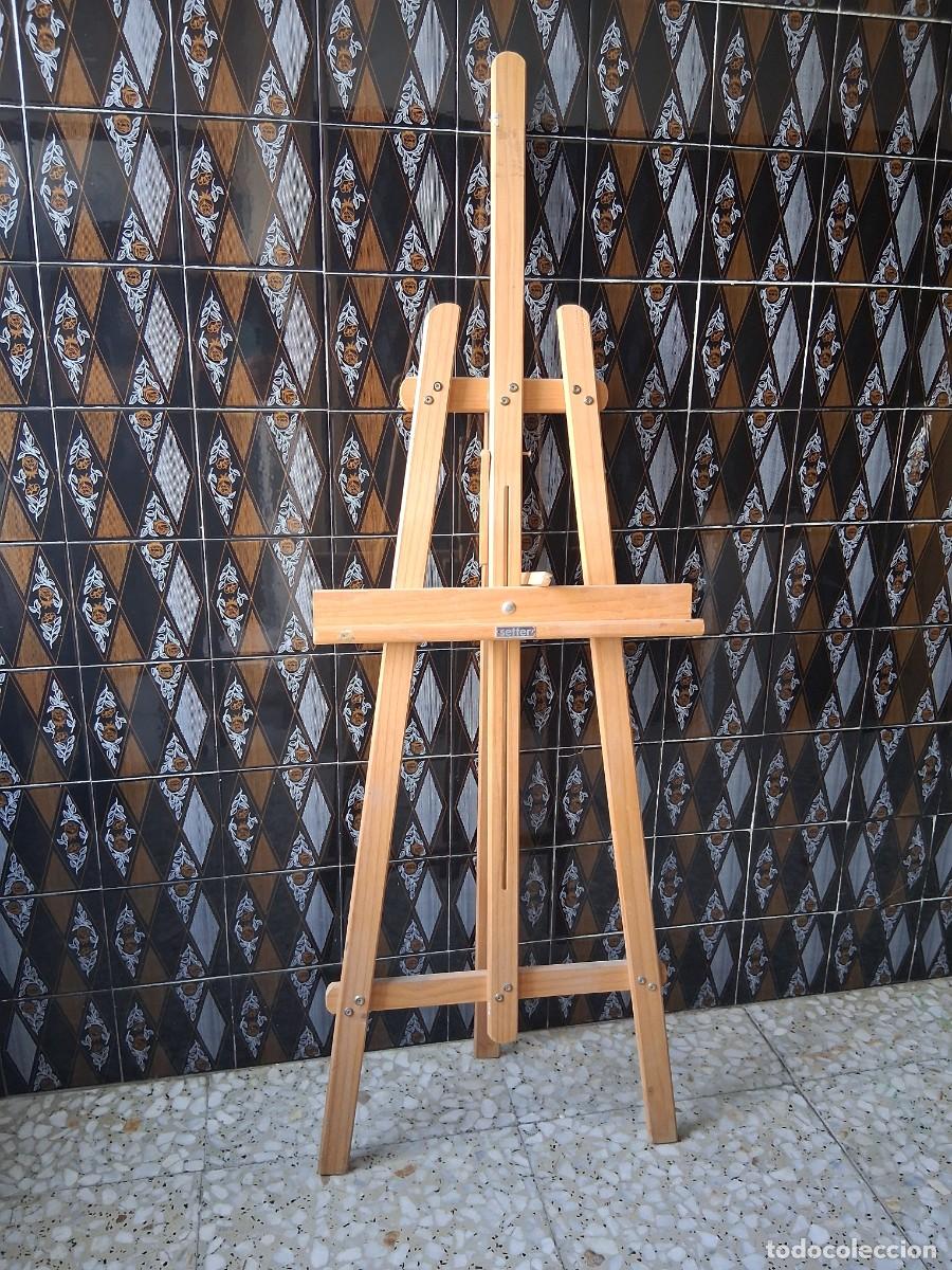 Otros Objetos de Arte: Caballete de pintor para pintar cuadros lienzos tr&iacute;pode de madera Setter