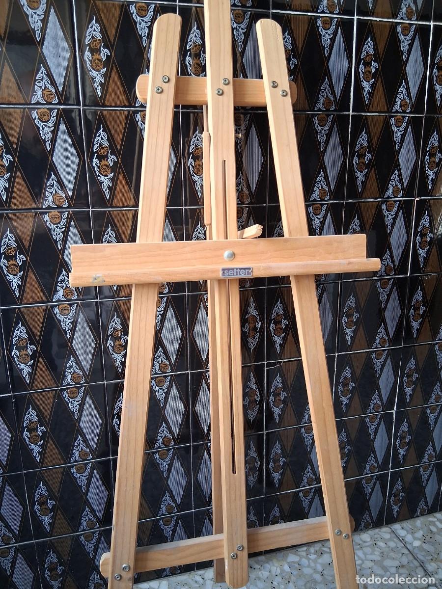 Otros objetos de arte: Caballete de pintor para pintar cuadros lienzos tr&iacute;pode de madera Setter - Foto 3