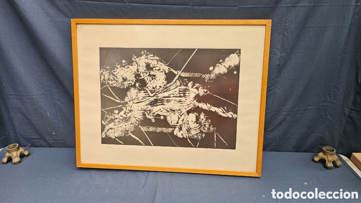Otros Objetos de Arte: Obra gr&aacute;fica firmada del famoso Yamil omar 1977