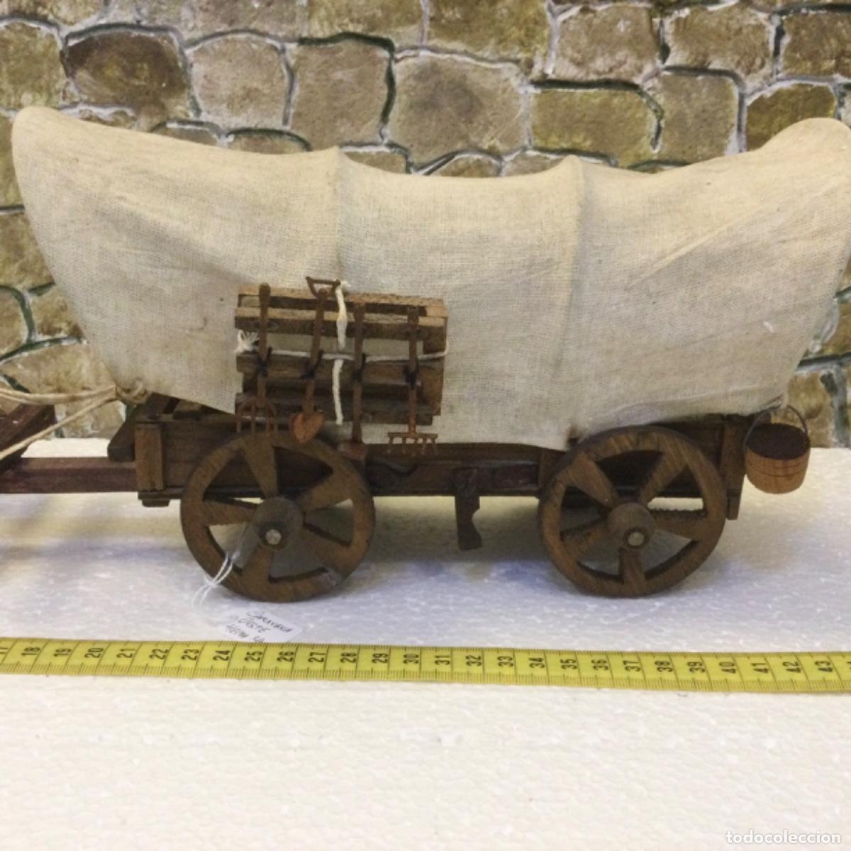 Otros objetos de arte: Carreta del Oeste. En madera y tela. Hecha a mano 45 cms. - Foto 5