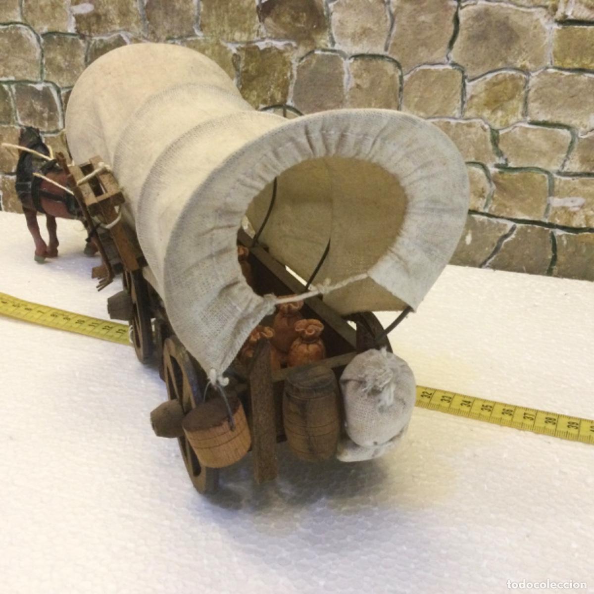 Otros objetos de arte: Carreta del Oeste. En madera y tela. Hecha a mano 45 cms. - Foto 6