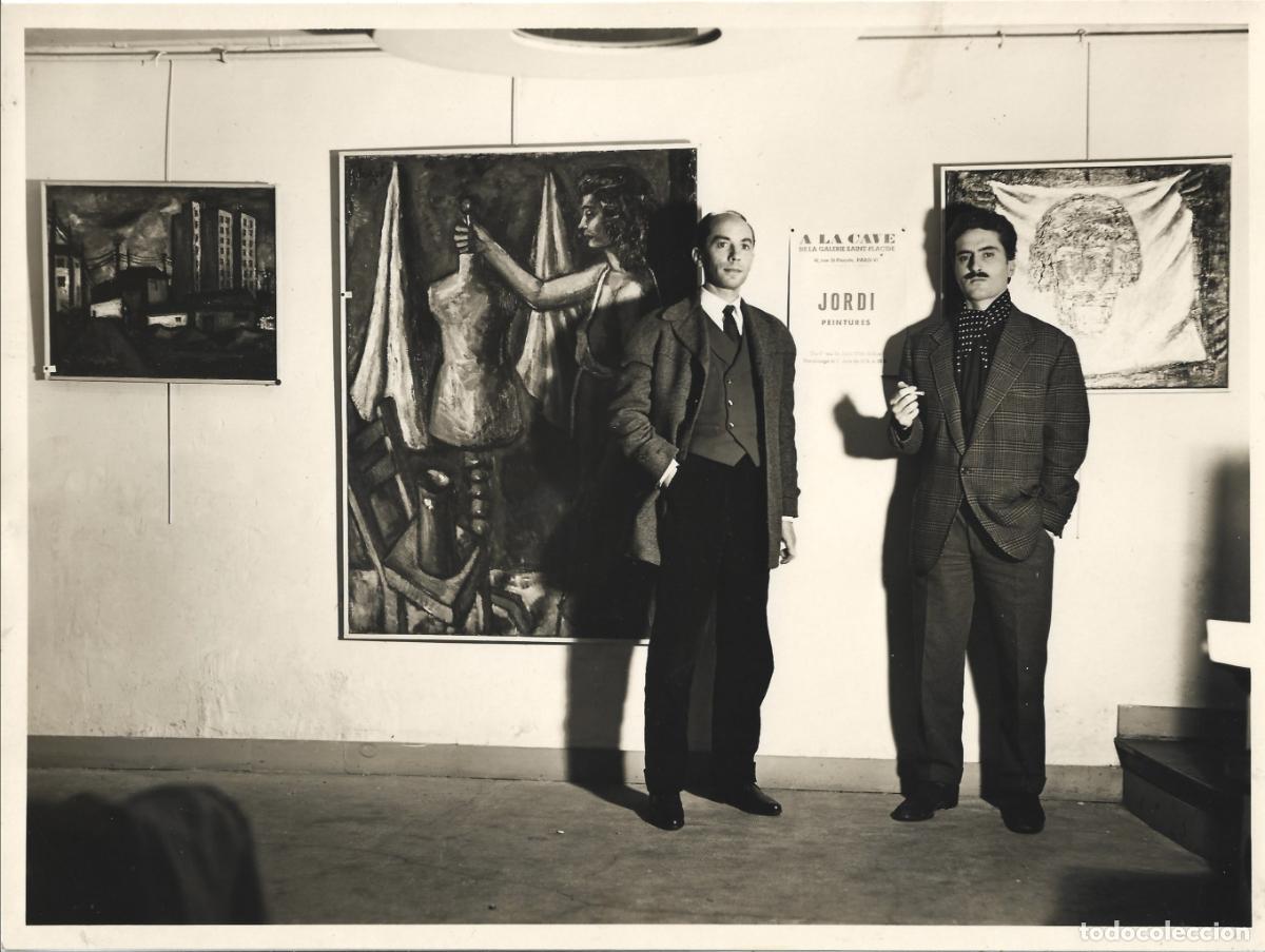 Otros Objetos de Arte: JORDI MERCAD&Eacute; CON JEAN RUMEAU EN LA EXPOSICION DE JORDI EN PARIS EL 1956-FOTOGRAFIA