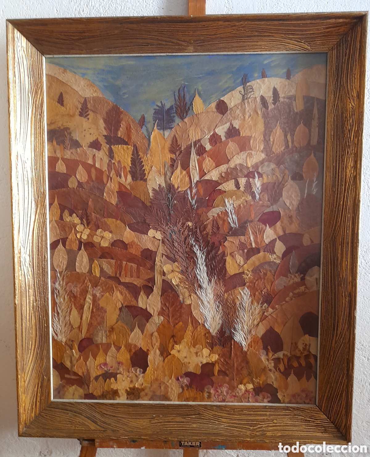 Otros Objetos de Arte: Cuadro Collage Vegetal Carmen Andr&eacute;s Melero (1995) Gran Formato