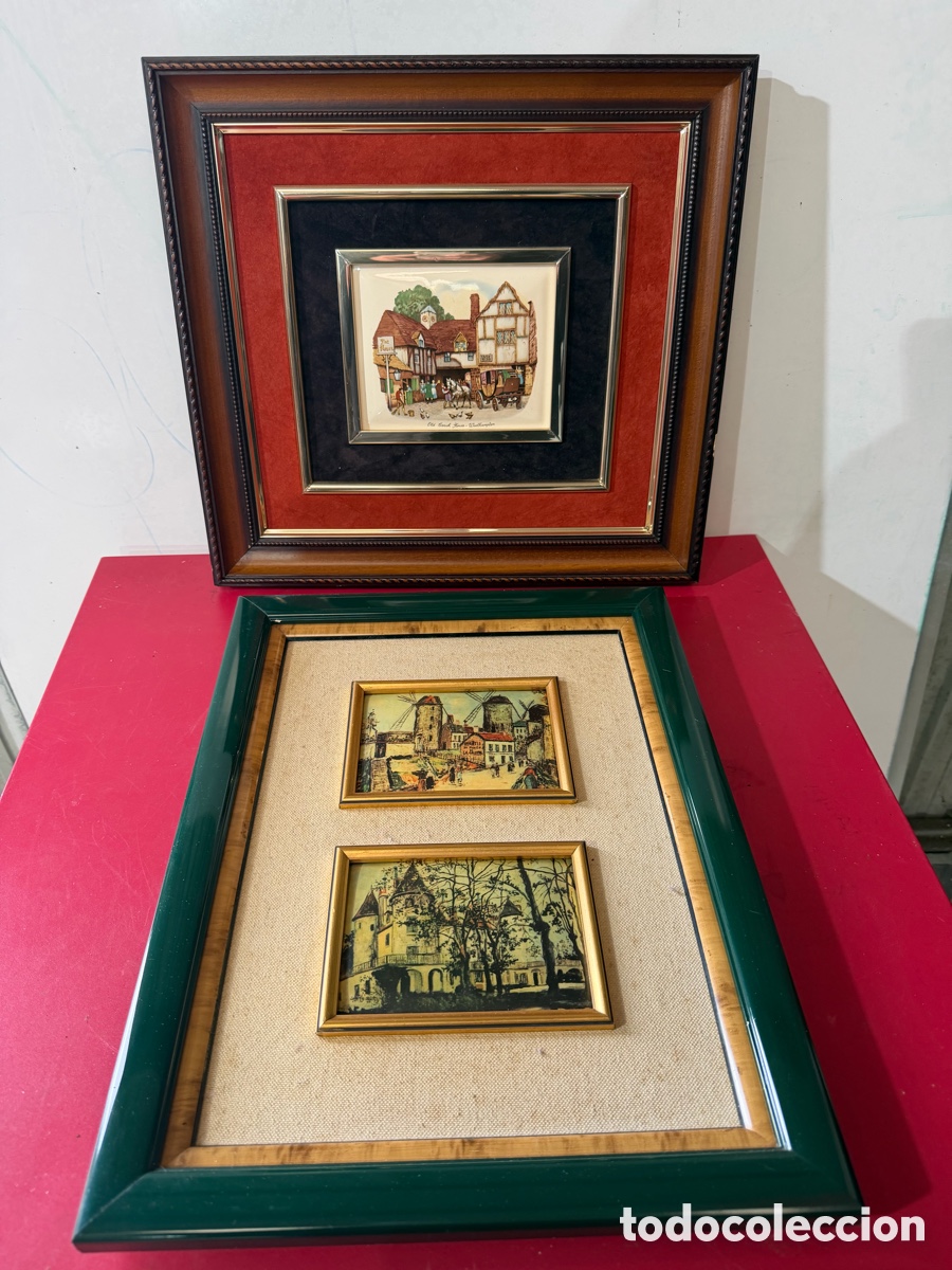 Otros Objetos de Arte: Lote 2 cuadros decorativos vintage