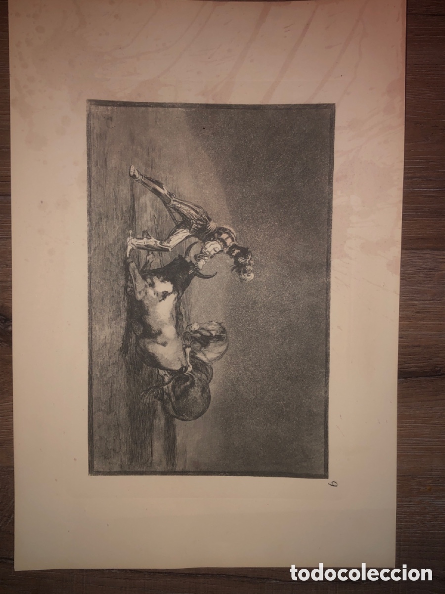 Otros Objetos de Arte: L&aacute;mina tauromaquia (Francisco Goya)
